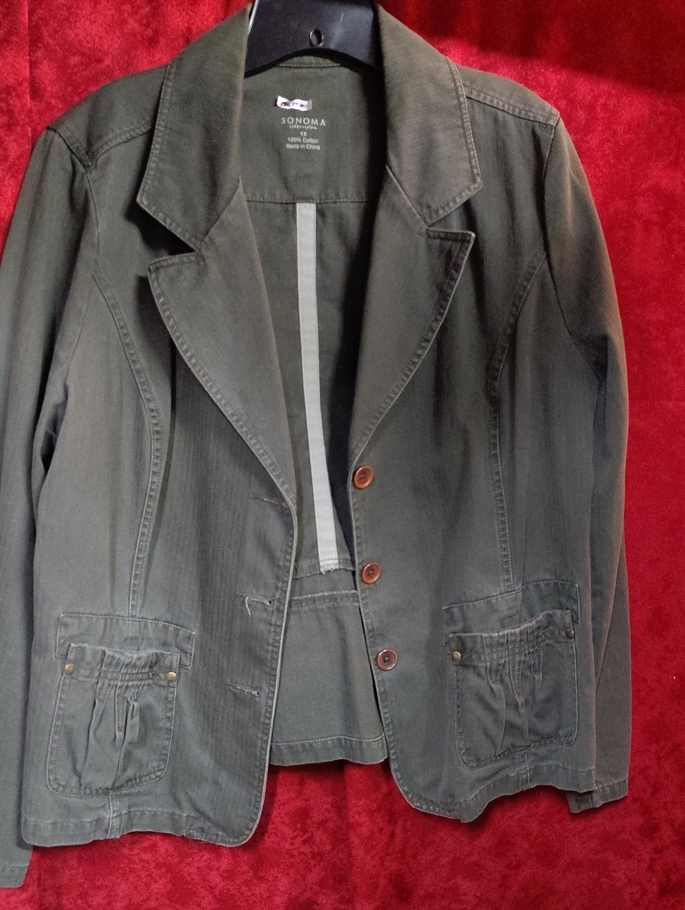 Sonoma Olive Green Women's Casual Blazer